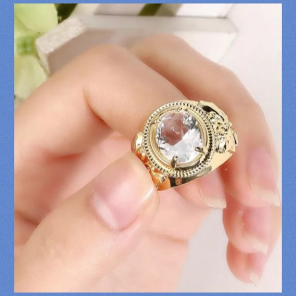 6.84ct Simulated Diamond Chunky Pinky Ring Set - Picture 5 of 7